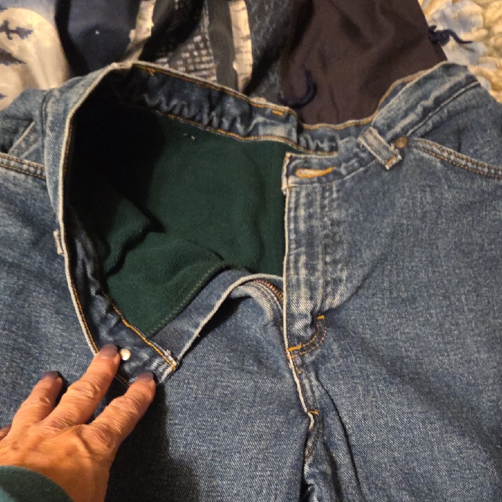 Wrangler Blue Denim Jeans with Fleece Lining